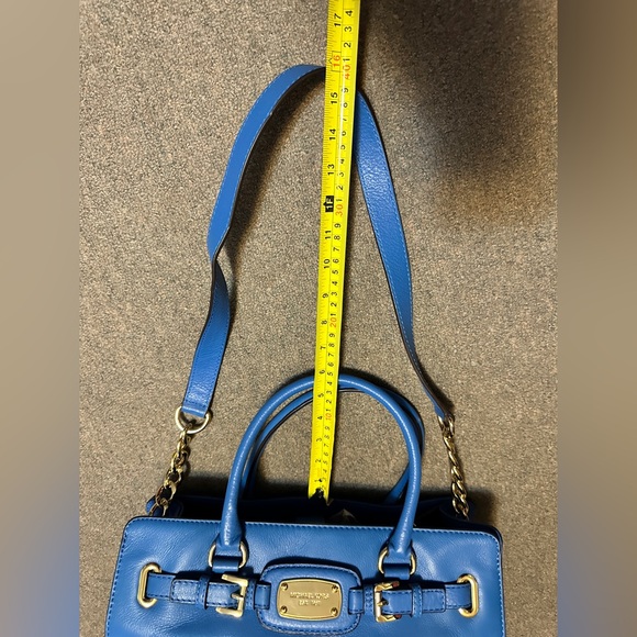 Michael Kors Hamilton Large EW Leather Tote Heritage Blue 35F0GHMT3L - Picture 8 of 16